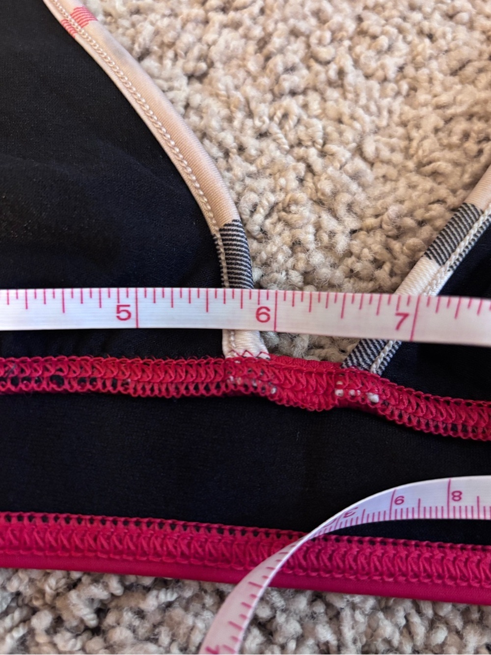Burberry Iconic Red & Plaid Triangle Bikini Top | Size Small - Picture 11 of 12